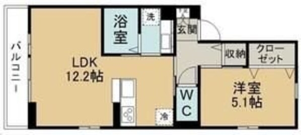 ドミール旭ケ丘駅前の物件間取画像
